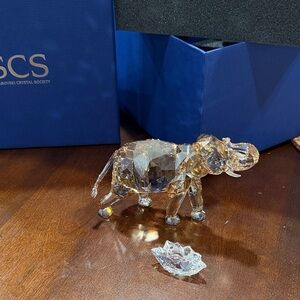 Swarovski Golden Crystal Elephant Figurine